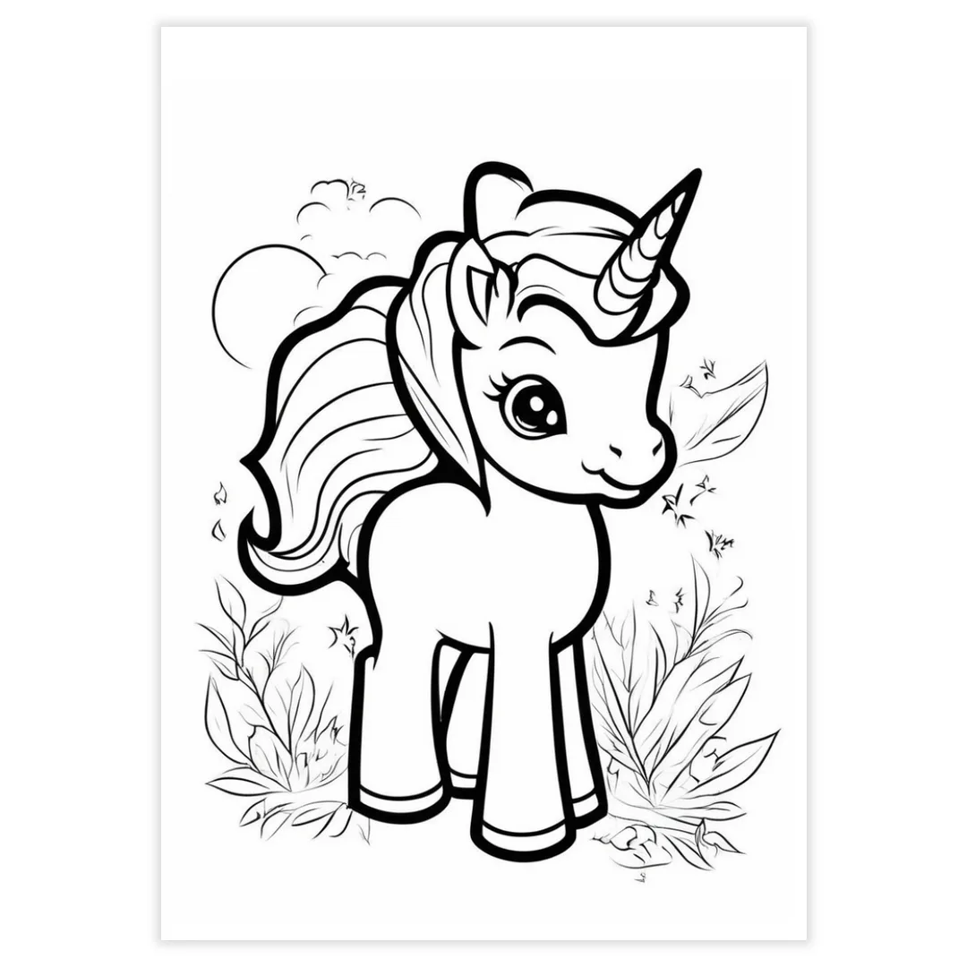 Desenhos para Colorir - Unicórnios - imagem 5