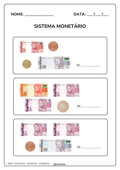 Sistema Monetário 1° ao 5° Ano - imagem 2