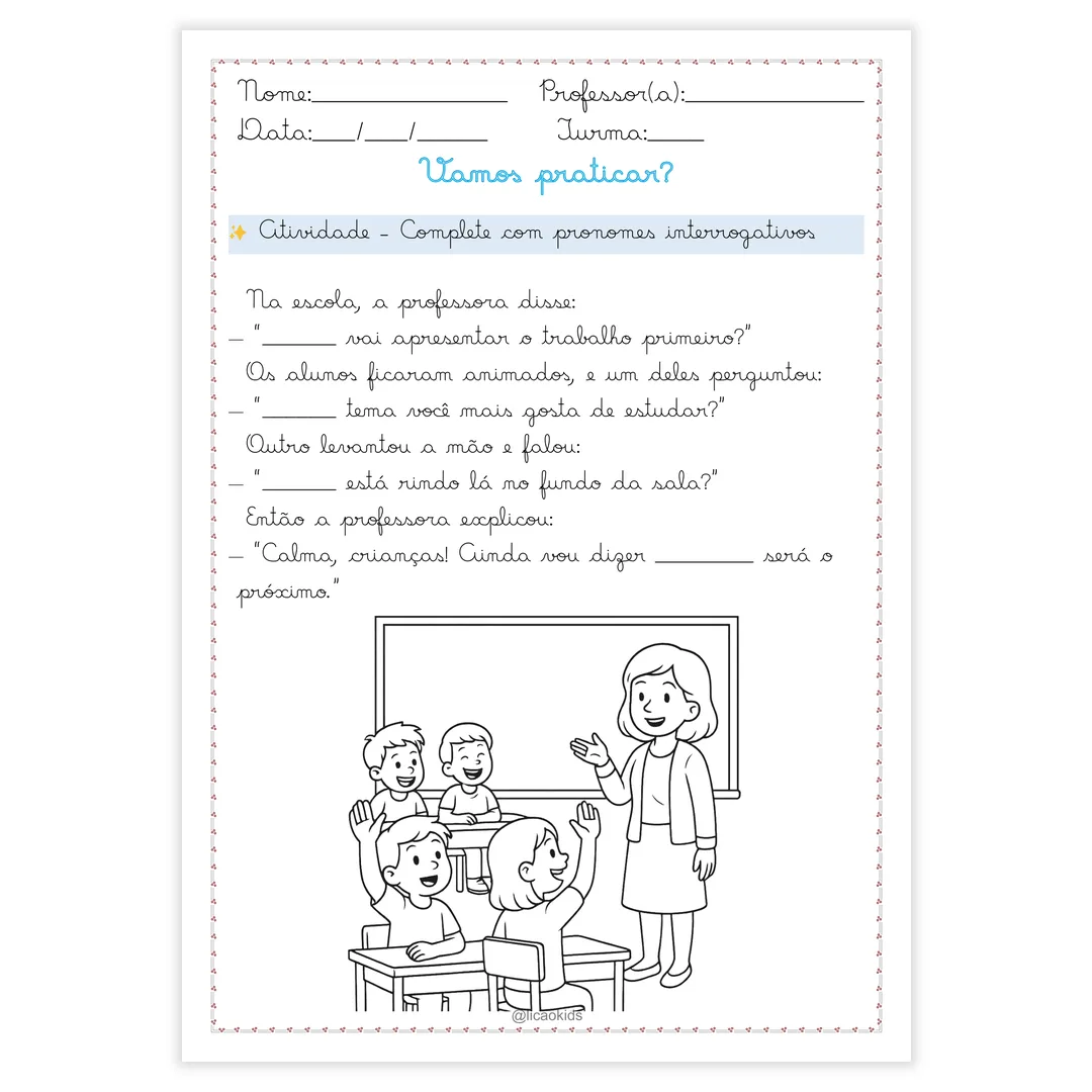 Classes Gramaticais em Letra Cursiva - imagem 12