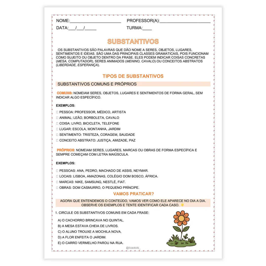 Classes Gramaticais em Letra Bastão - imagem 2
