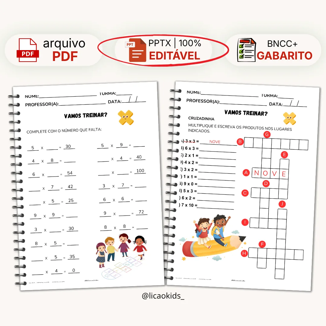 Matemática 4 Operações 1º ao 5º ano Editável - imagem 8
