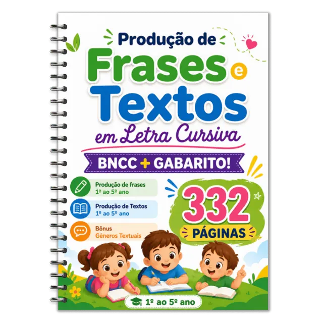 Produção de Frases e Textos em Letra Cursiva V2