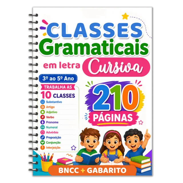 Classes Gramaticais em Letra Cursiva