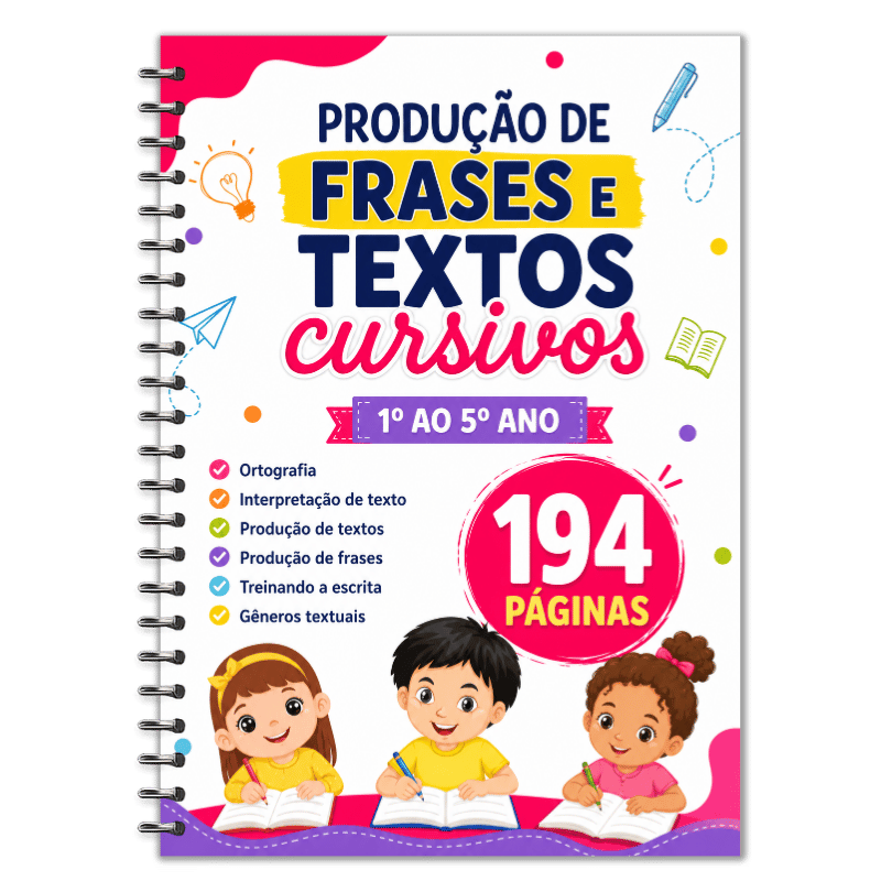 Produção de frases e textos cursivos V1